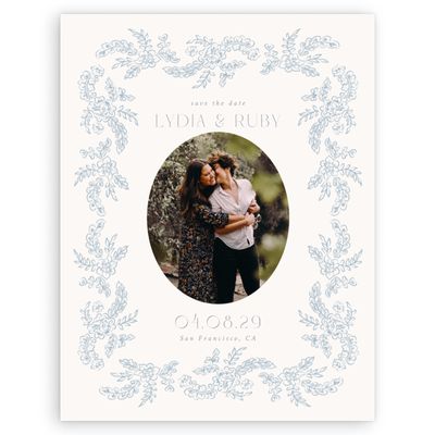 Dusty Blue Wedding Digital Save the Date - Petalo Photo