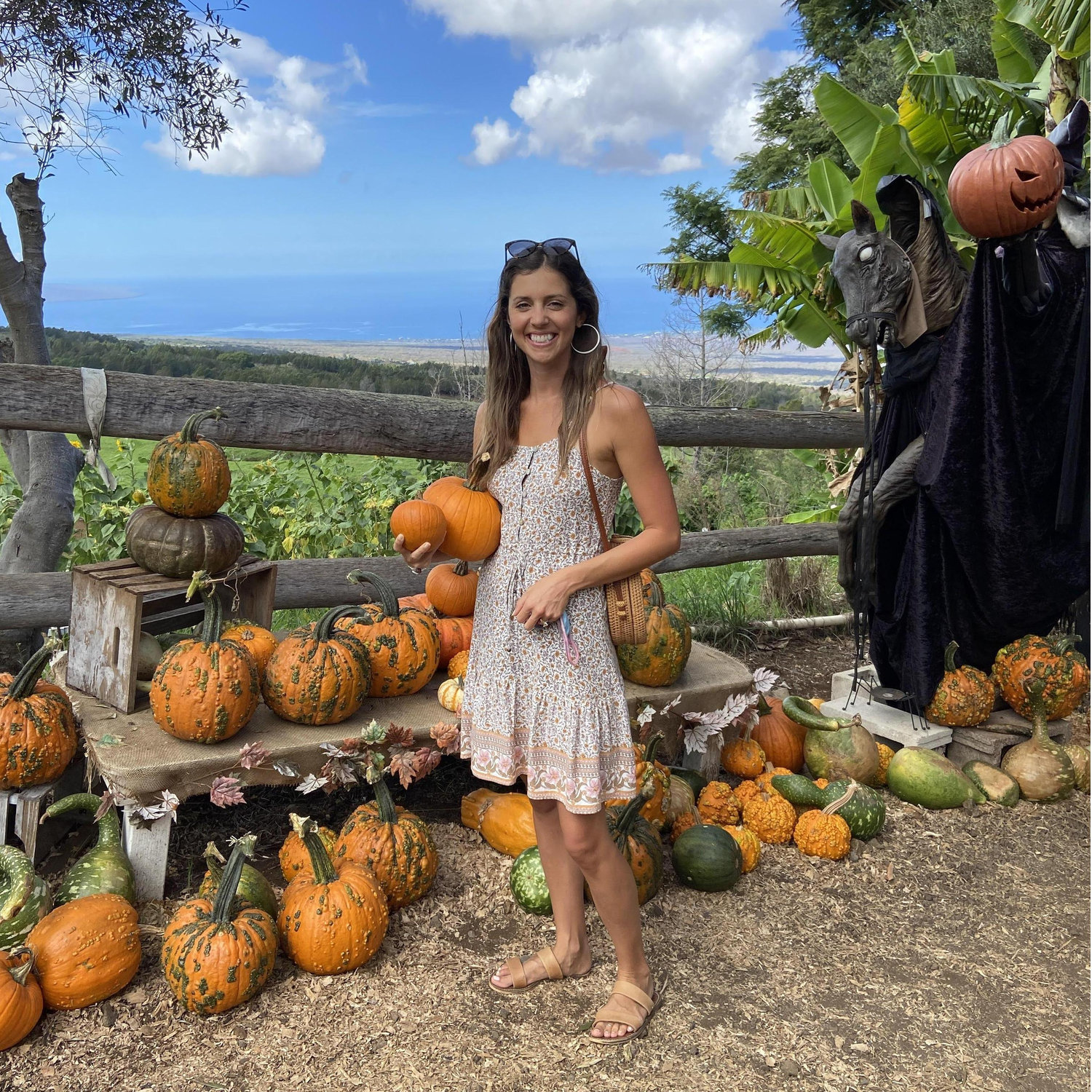 In the fall, Jaclyn got homesick for New England so Morgan found a pumpkin patch