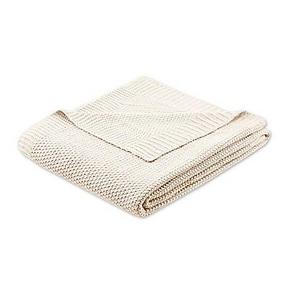 INK+IVY - INK + IVY Bree Knit Throw Blanket in Ivory
