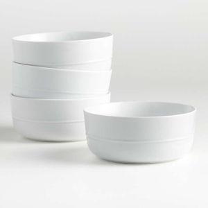 Hue Cereal White Bowls, Set of 4