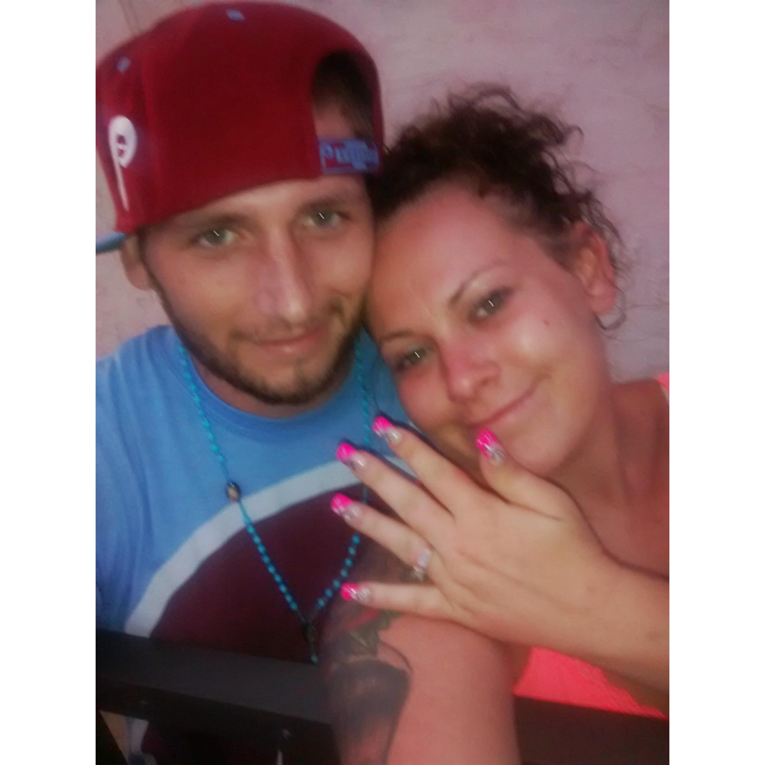 I said YES!! on the sky lift at seaside heights over the beach looking at the sunset