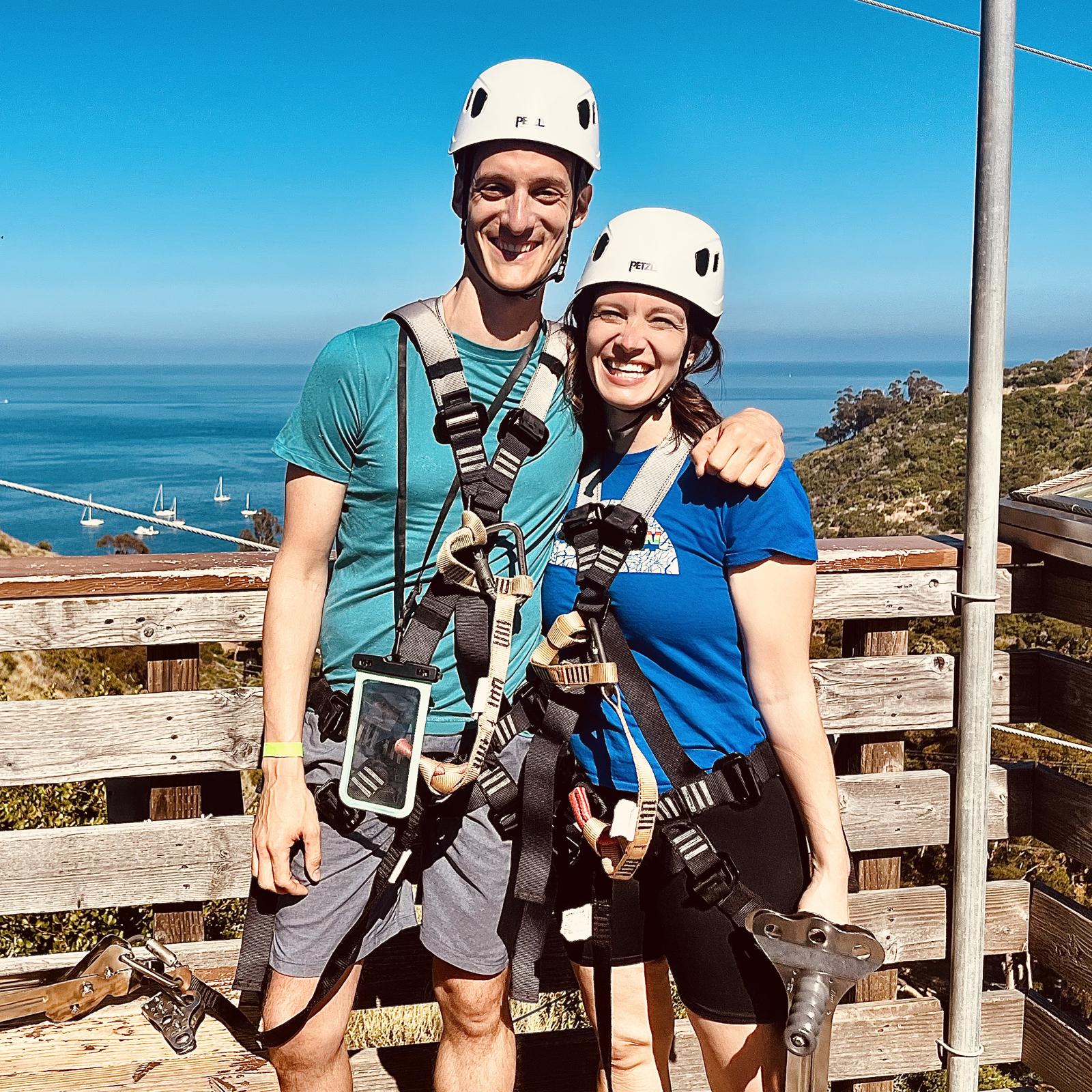 Ziplining in Catalina!