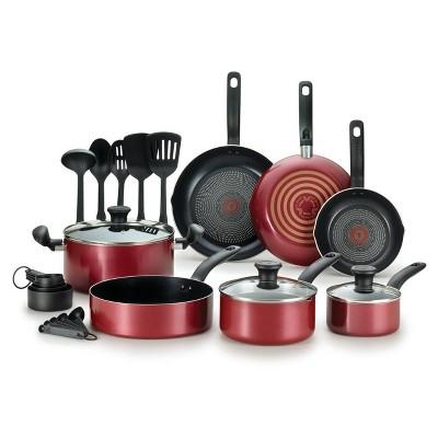 T-Fal 17pc Simply Cook Prep and Cook Set Red