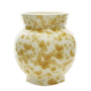 Speckled Vase in Yellow