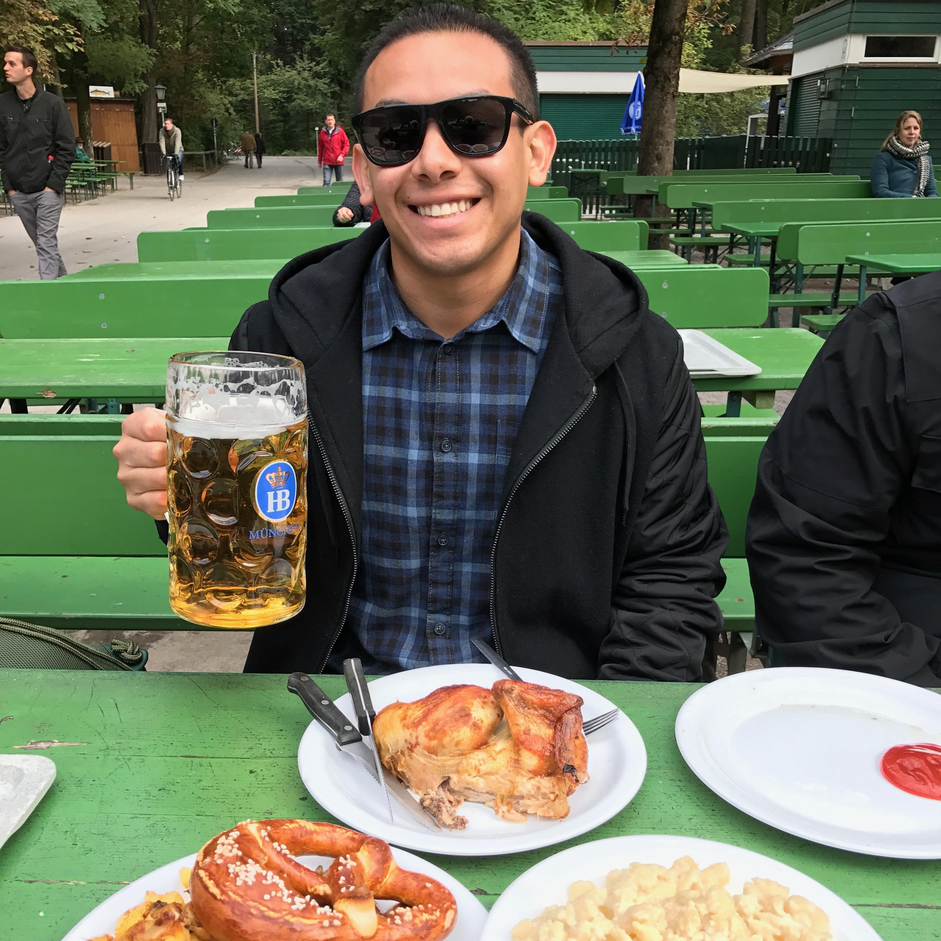 Traditional German lunch
