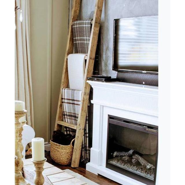 Decorative Wooden Ladder Blanket Holder