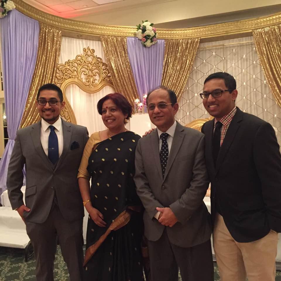 All of us at a close family's friend's wedding!