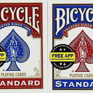 Bicycle Poker Size Standard Index Playing Cards (2-Pack) [Colors May Vary: Red, Blue or Black]