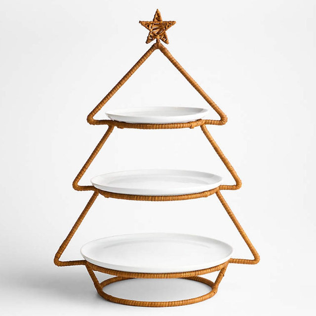 Wicker Tiered Christmas Tree Server