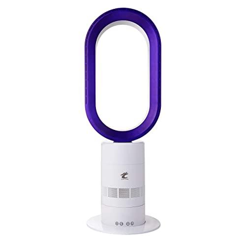 AB01 Bladeless Tower Fan, 26 Inches 9 Speeds & 9H Timer Table Fan, White Air Circulator Fan for Bedroom Office