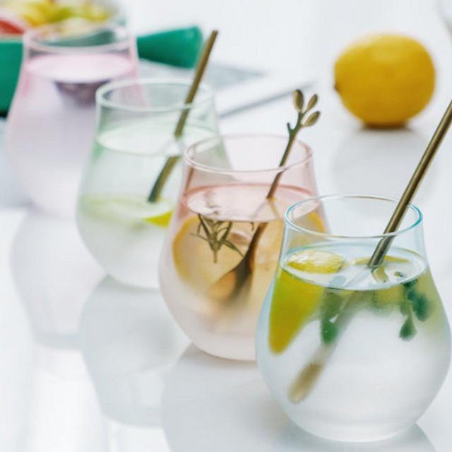 Set of 4 | Pastel Colored Cocktail Glass...