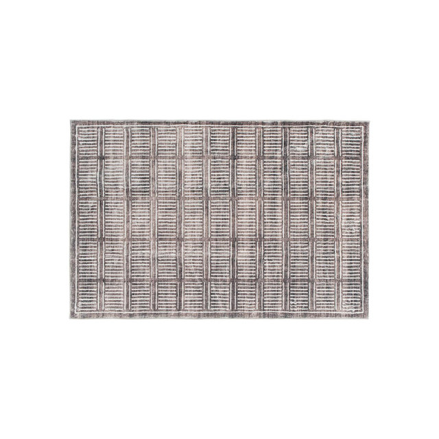 World Rug Gallery Bohemian Stripe Lines Washable Non Slip Area Rug - BROWN 2'x3'