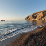 Kamari Beach (Black Sand Beach)!