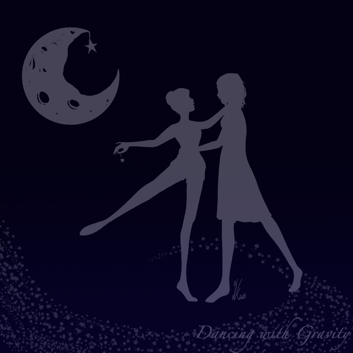 An illustration originally created in 2015, based on the memory of our first date. Dancing in the rain by the soft glow of a street lamp, at the end of a very full, and beautiful day together.