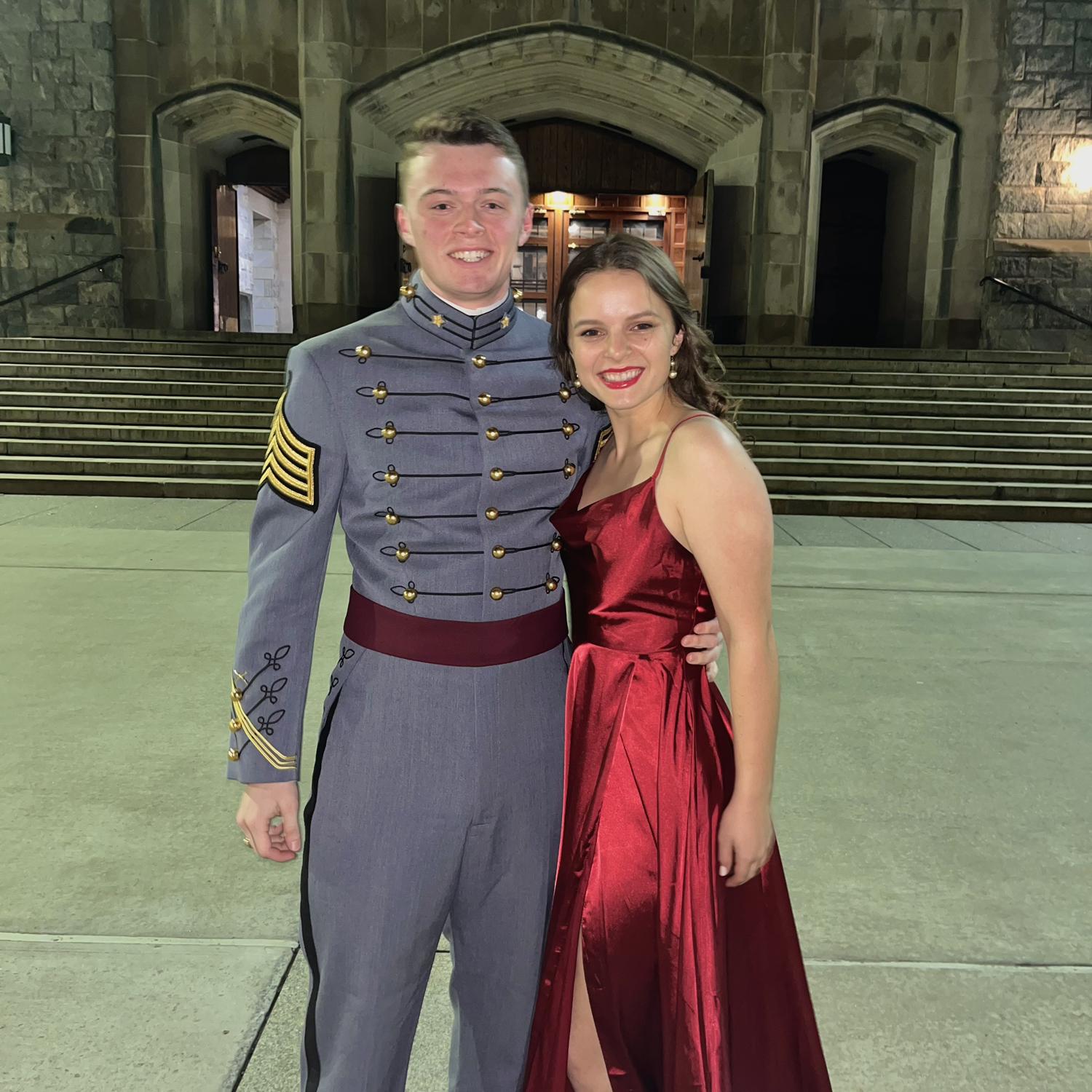 I used Cammack's Infantry ball as an excuse to dress up (thanks Renee for the dress:)