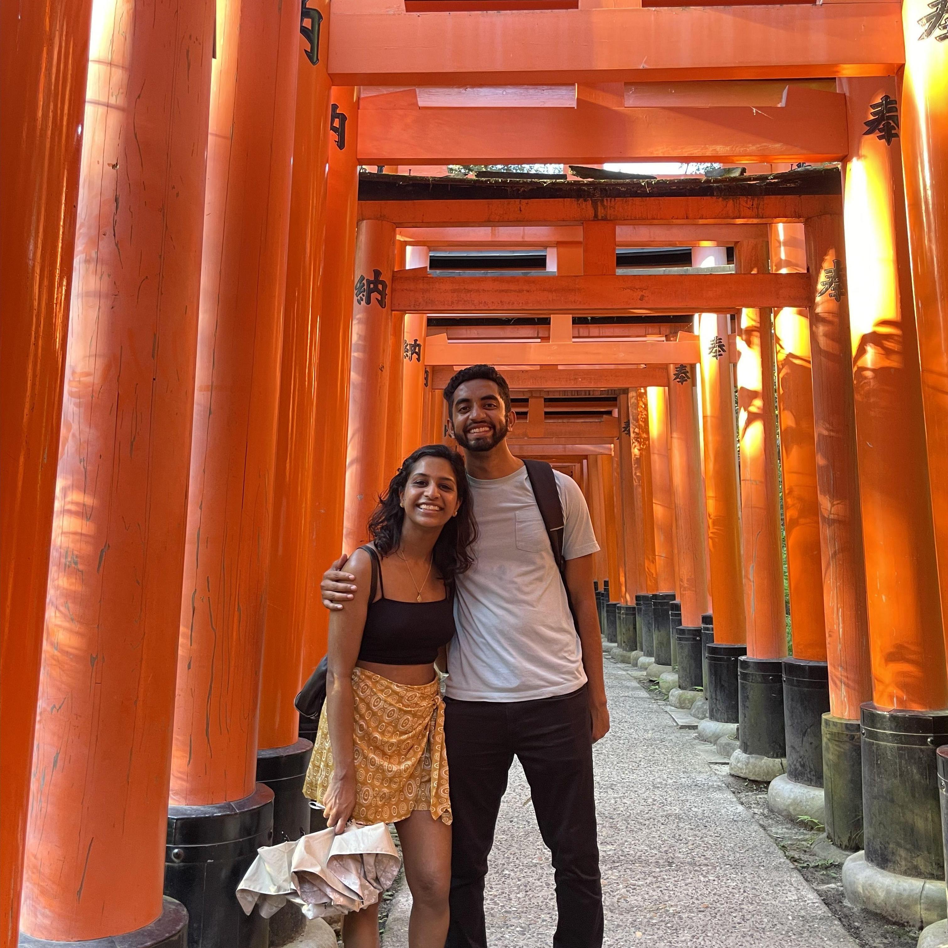 We climbed quite a hike all the way up the Fushimi Inari Shrine in Japan!