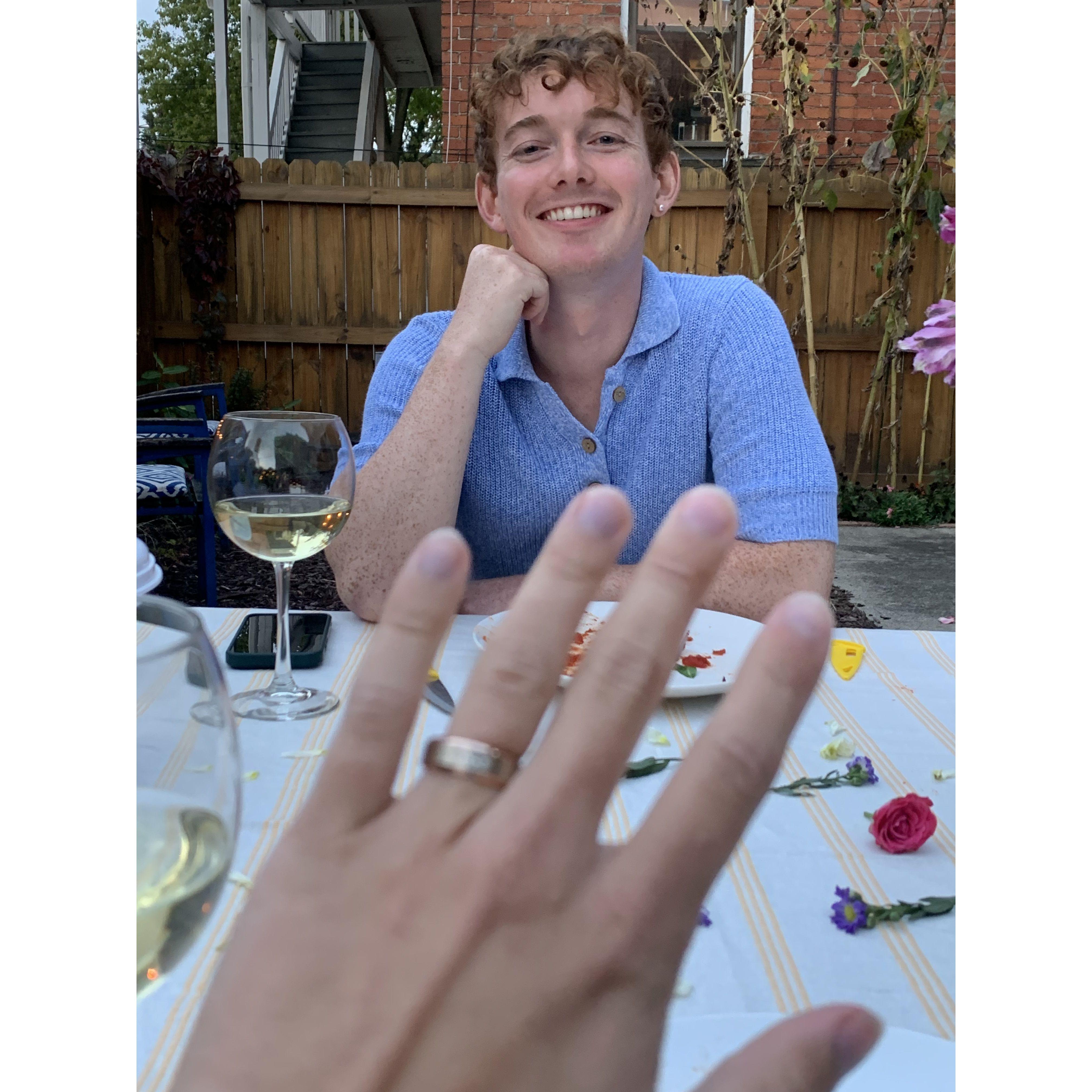 Patrick right after proposing :)