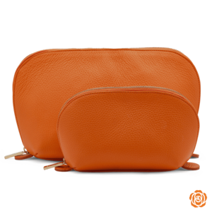 Leather Travel Case Set in Olive