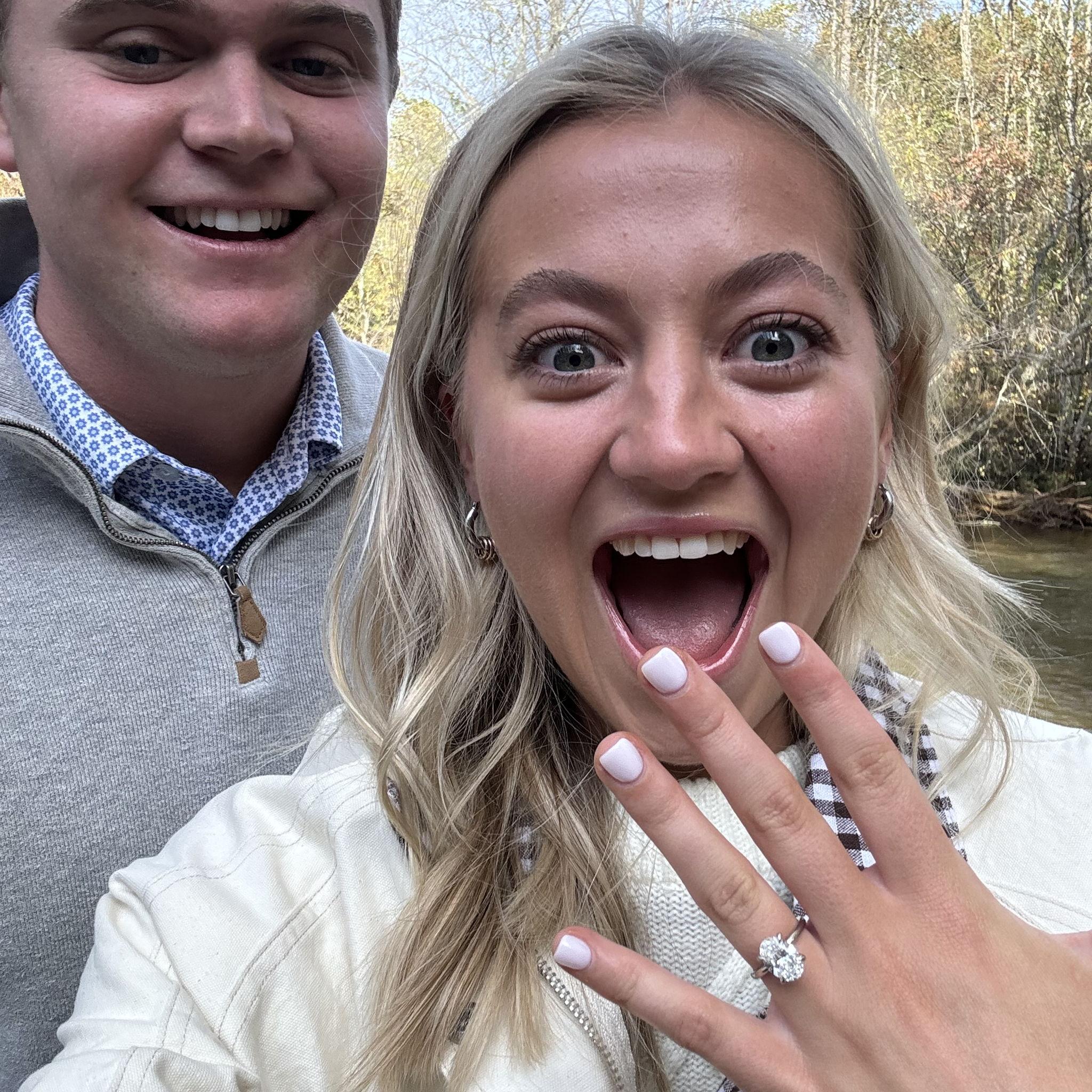 Literally 20 seconds after becoming a fiancé