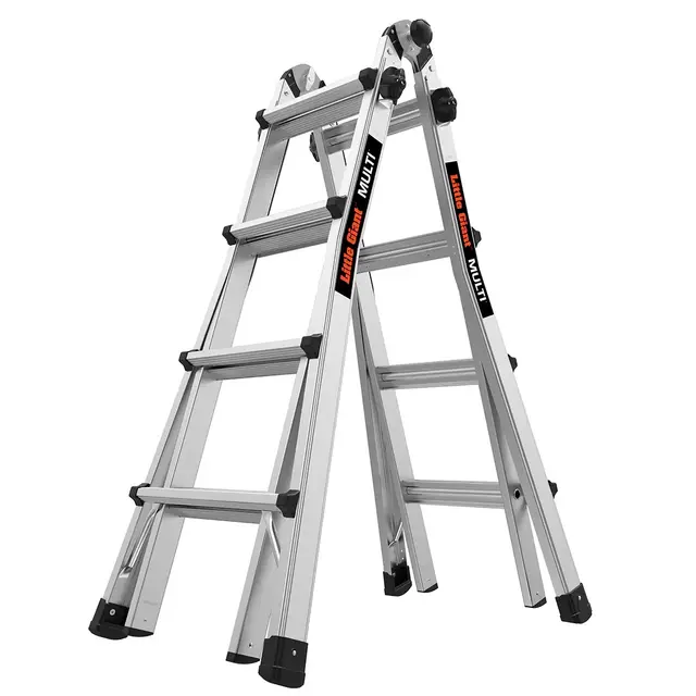 Little Giant Ladders Multi M17 Aluminum 18-ft Reach Type 1A- 300-lb Capacity Telescoping Multi-Position Ladder