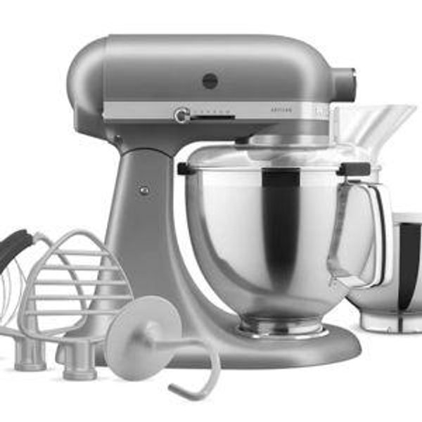 Artisan® Series 5 Quart Tilt-Head Stand Mixer with Premium Accessory Pack - Contour Silver | KitchenAid US