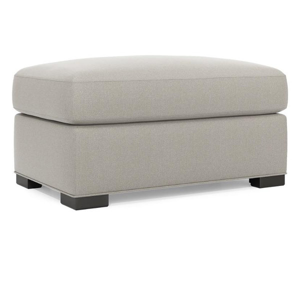 Cindy Crawford Harmonie Dove Beige,Gray Luxeguard Performance Fabric,Microfiber Ottoman