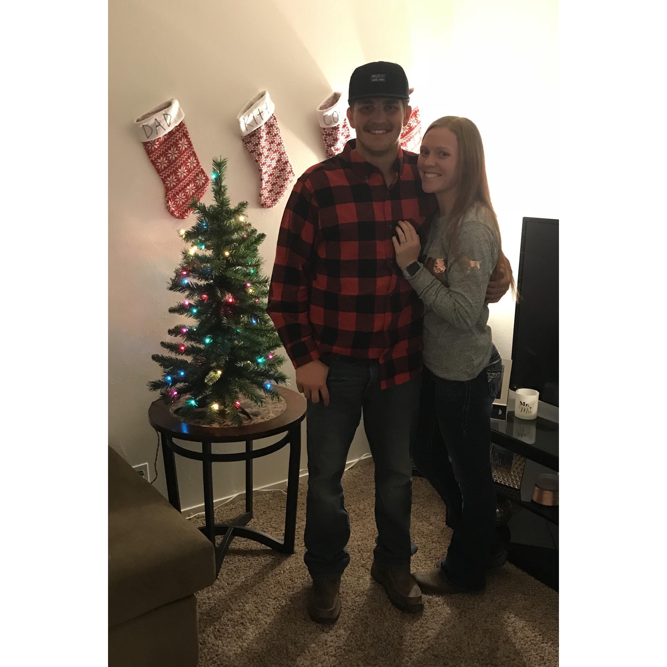 Our first Christmas engaged! Our next Christmas together we will be husband and wife.