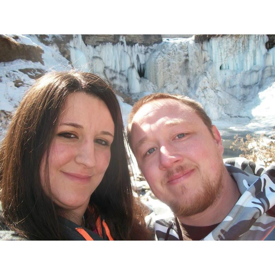 Its a frozen waterfall :D how awesome is that!!! Minnehaha Falls, in Minneapolis 2014