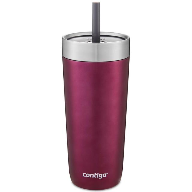 Contigo Luxe Spill-Proof 18-Oz. Straw Tumbler, Passion Fruit