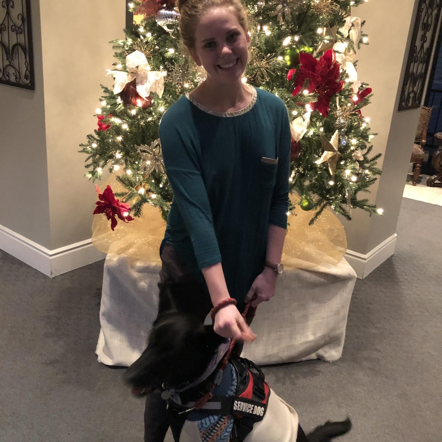 Katie with Zula in December 2020 - our last trip with her before she got sick