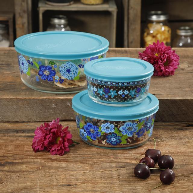 The Pioneer Woman Dazzling Dahlias 6-Piece Storage Containers