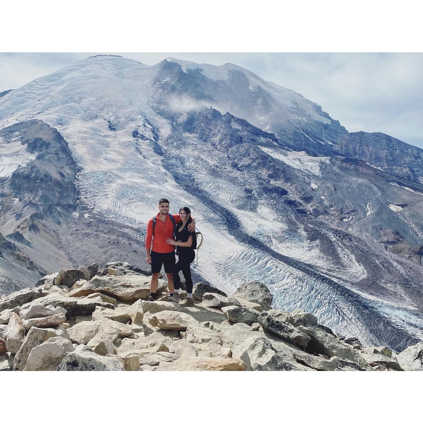 Hiking in one of our favorite national parks, Mount Rainier.