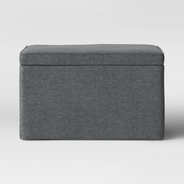 Double Storage Ottoman Gray - Room Essentials™