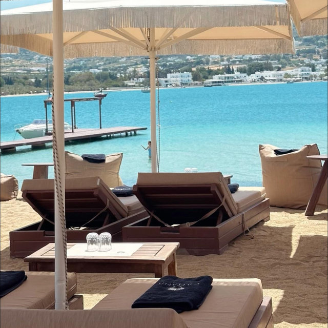 Beach Club chair rental in Paros