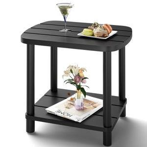 Outdoor Side Table, Black, Oval Table - Amazon
