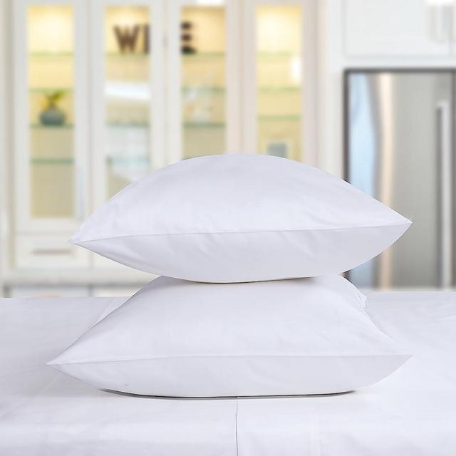 Threadmill Home Linen Queen Pillowcases - Certified 100% Egyptian Cotton 2 Piece Pillow Cover Set, 400 Thread Count Sateen Weave, Comfortable ELS Combed Cotton, Solid White Soft Pillow Cases