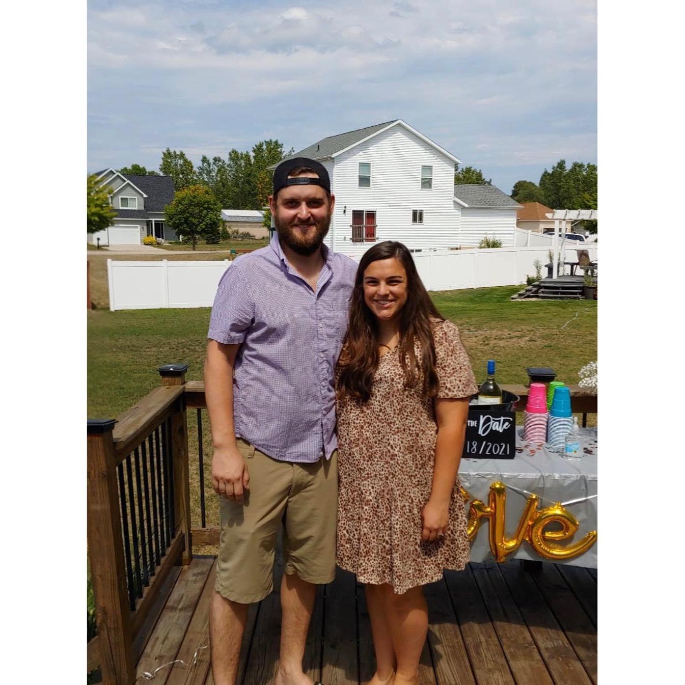 At our engagement party!