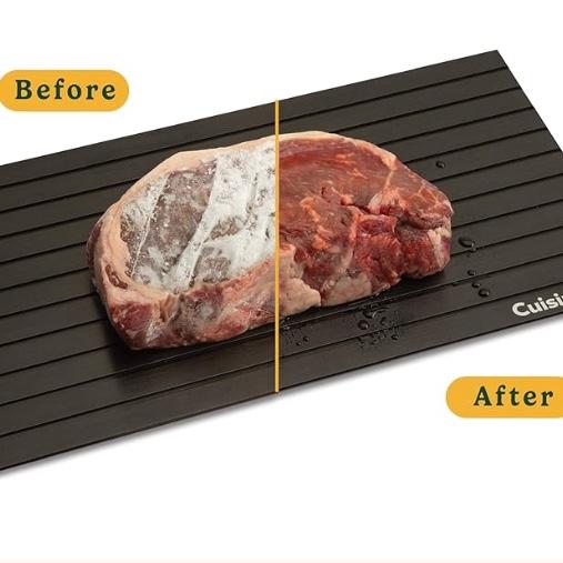 Cuisinart BBQ Defrosting Tray, Conductive Aluminum Rapid Thaw Plate for Frozen Meat, Quick Defrosting Tool that Preserves Natural Flavors, Non Stick Easy to Clean Kitchen Gadget & Grilling Accessories