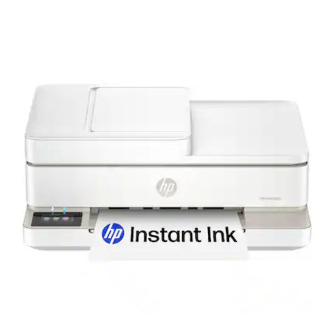 HP - Envy 6555e Wireless AI-Enabled All-in-One Inkjet Printer with 3 Months of Instant Ink - White