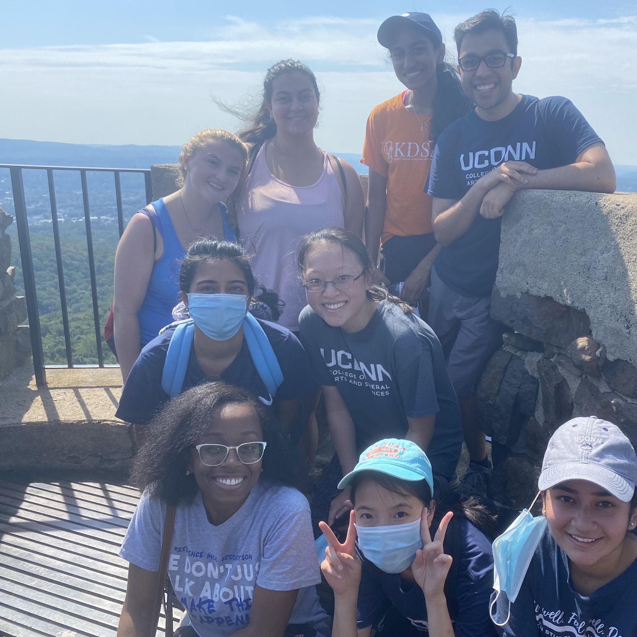 A hike during medical school orientation - one of our first times hanging out