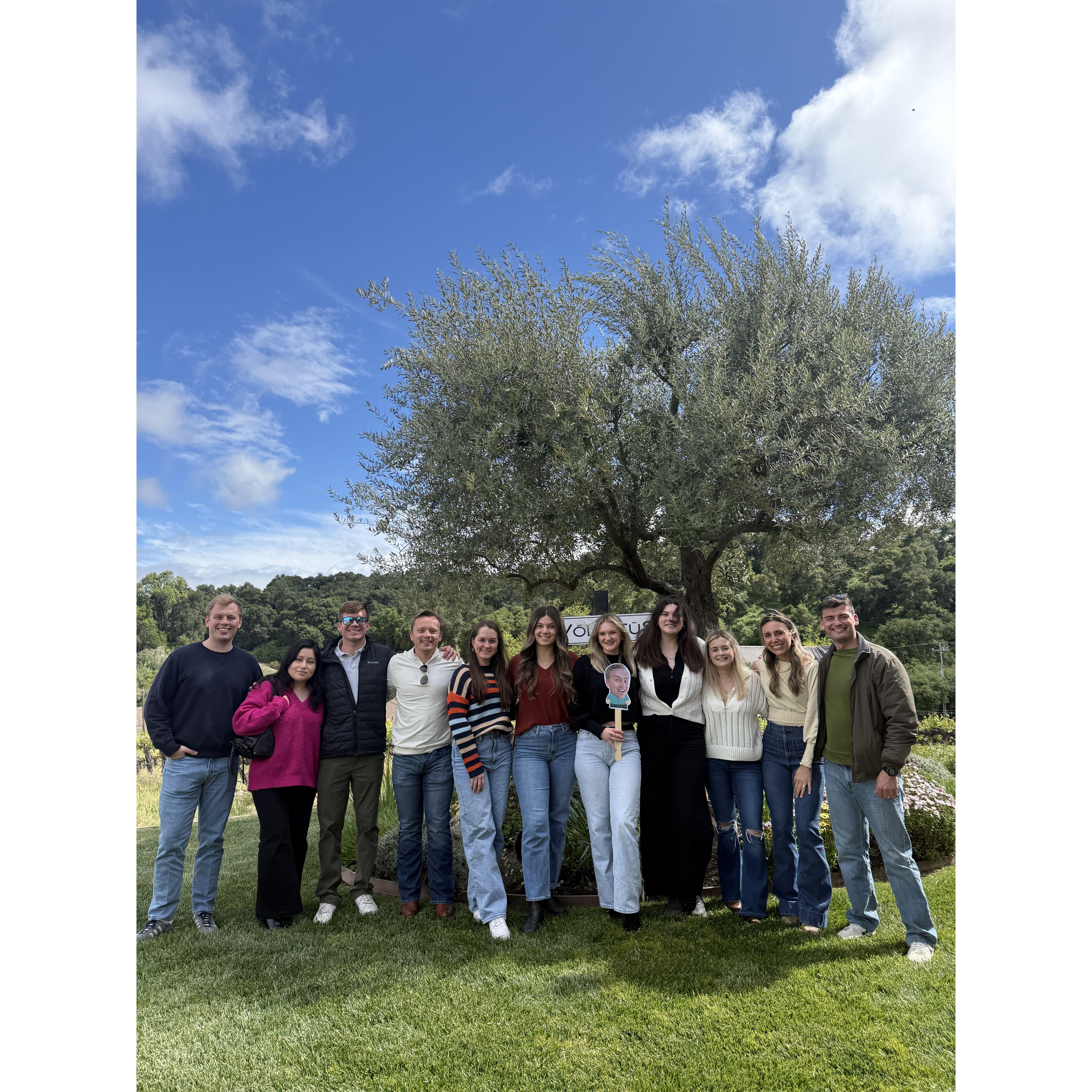 The gang saying bye to Olivia at our favorite winery in CA... Volatus!