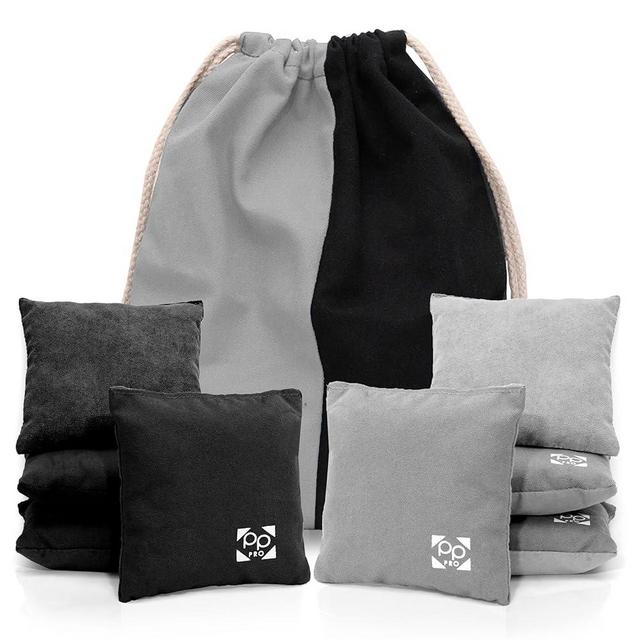 Professional Cornhole Bags - Set of 8 Regulation All Weather Double Sided - Sticky Side/Slick Side Bean Bags for Pro Corn Hole Game