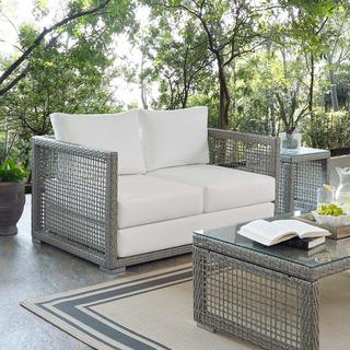 Aura Outdoor Wicker Rattan Loveseat