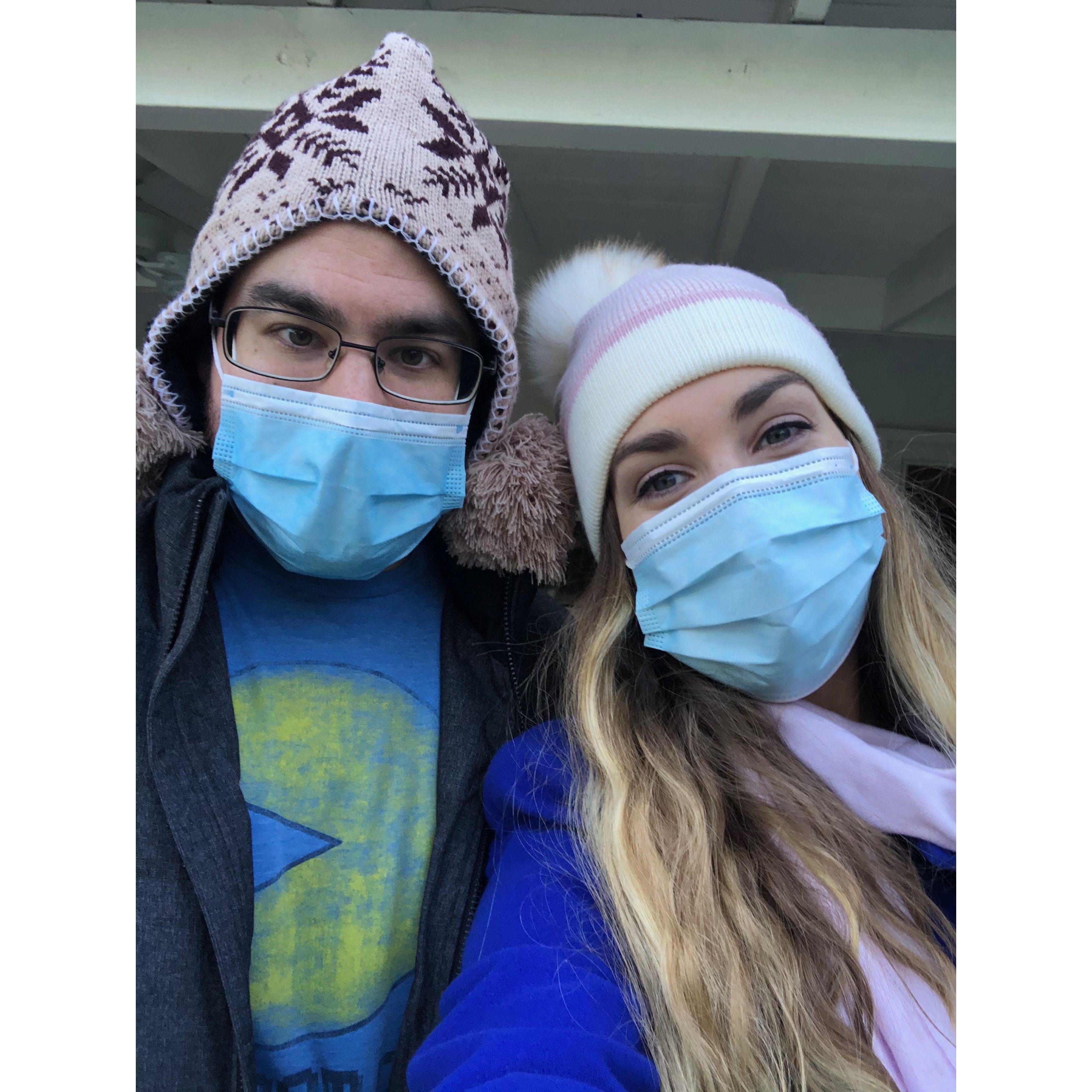 Jonathan and Carnie moved into together at the height of the pandemic mayhem in August 2020.
