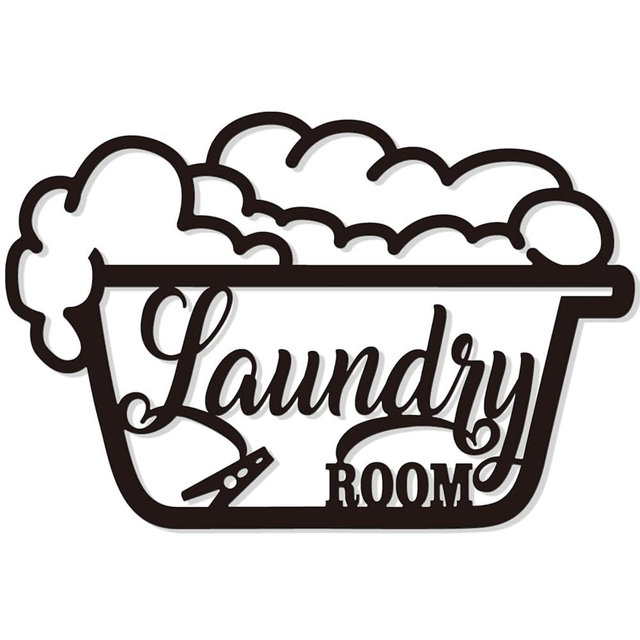 Bnesi Laundry Wall Decor Sign, Farmhouse Decoration Metal Wall Art for Laundry Rustic and Elegant Laundry Room Hanging Decor