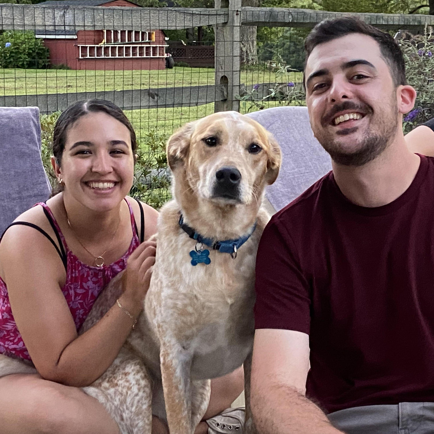 Conor and Ale with one of our favorite fostered pups, Mickey :)
