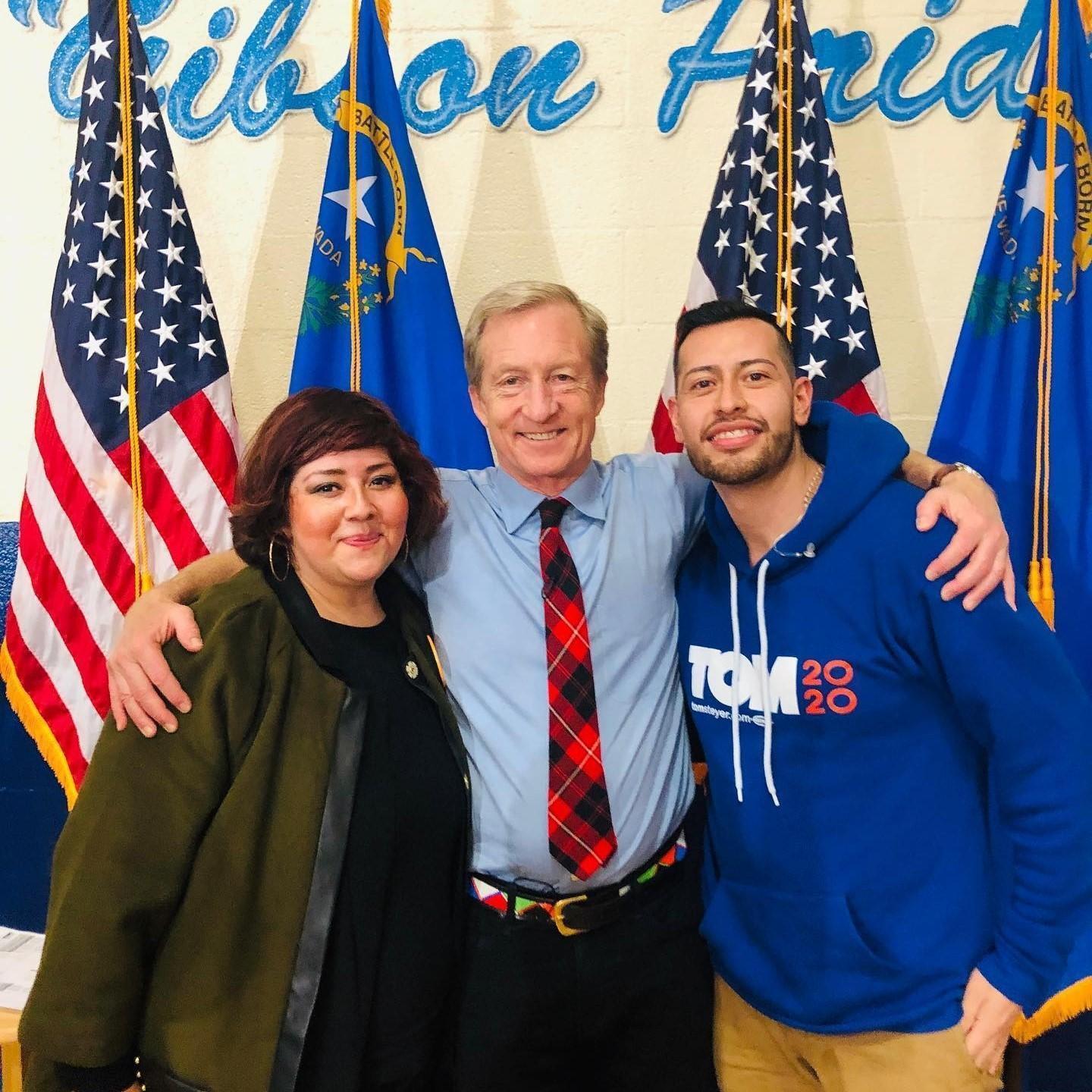 With Tom Steyer.
