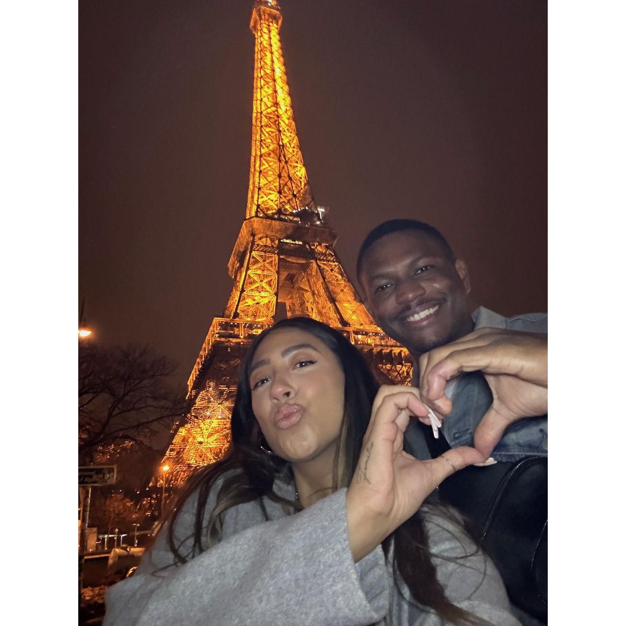Our first European vacation! It down poured the night we went to see the Eiffel tower!