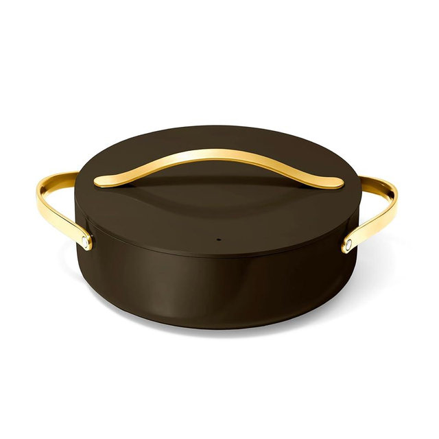 Caraway Rondeau - 6 Qt Non-Stick Pan with Lid - Free From Forever Chemicals - Perfect for Searing, Braising, & Roasting - Black