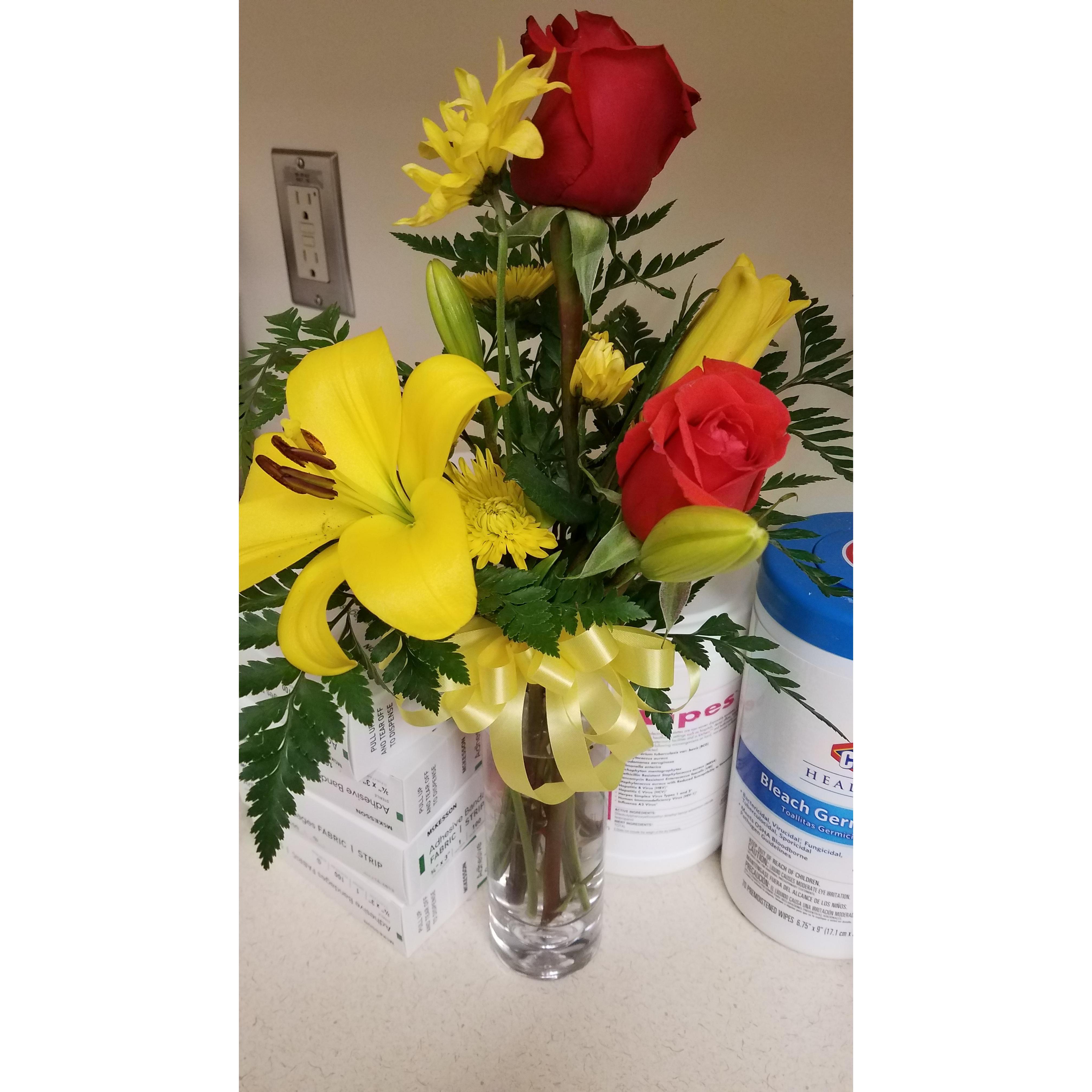 The first time Devin brought me flowers at work for no reason... he hasn't stopped yet and says he doesn't plan to ever.